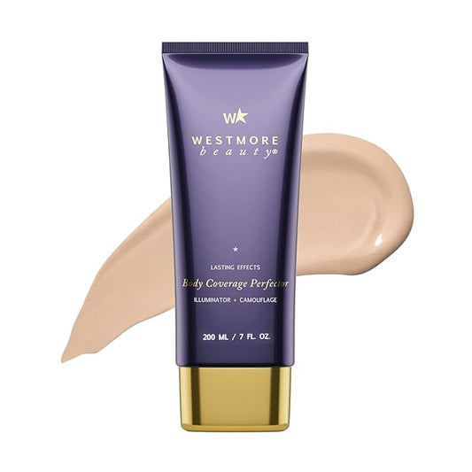 Westmore Beauty Body Coverage Perfector – Waterproof Leg & Body Makeup - Tattoo Cover Up Makeup - 7 Oz (Light Radiance)-BrightBean Baby