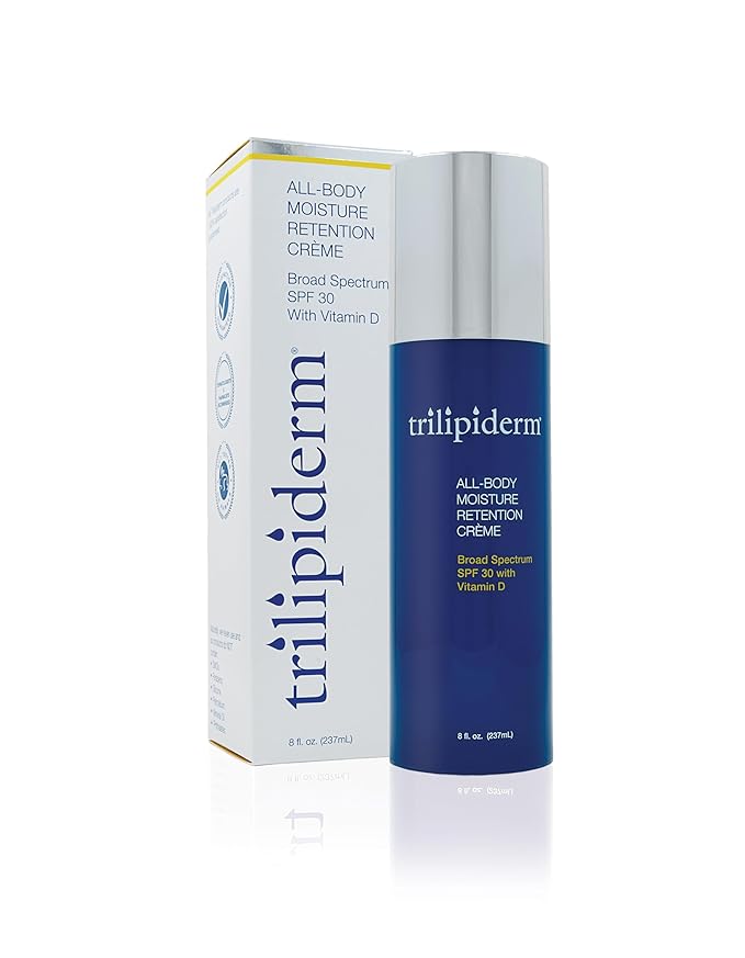 Trilipiderm Essential Body Regimen Bundle Set – 4 Simple Steps for this regimen - Start with Gentle Exfoliant Cleanser, Sun Care and Rejuvenating System that is powerful, natural and healthy hydration-BrightBean Baby