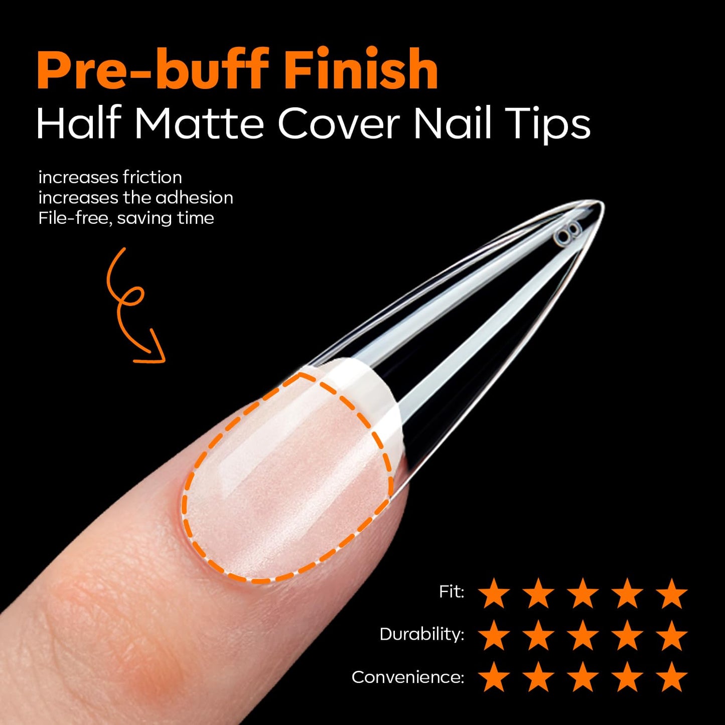 modelones Long Stiletto Nail Tips, Pre-shaped Soft Gel Tips Fake Nails False Acrylic Clear Full Cover Press on Extension Kit Gel Manicure DIY at Home 216PCS 12Sizes-BrightBean Baby