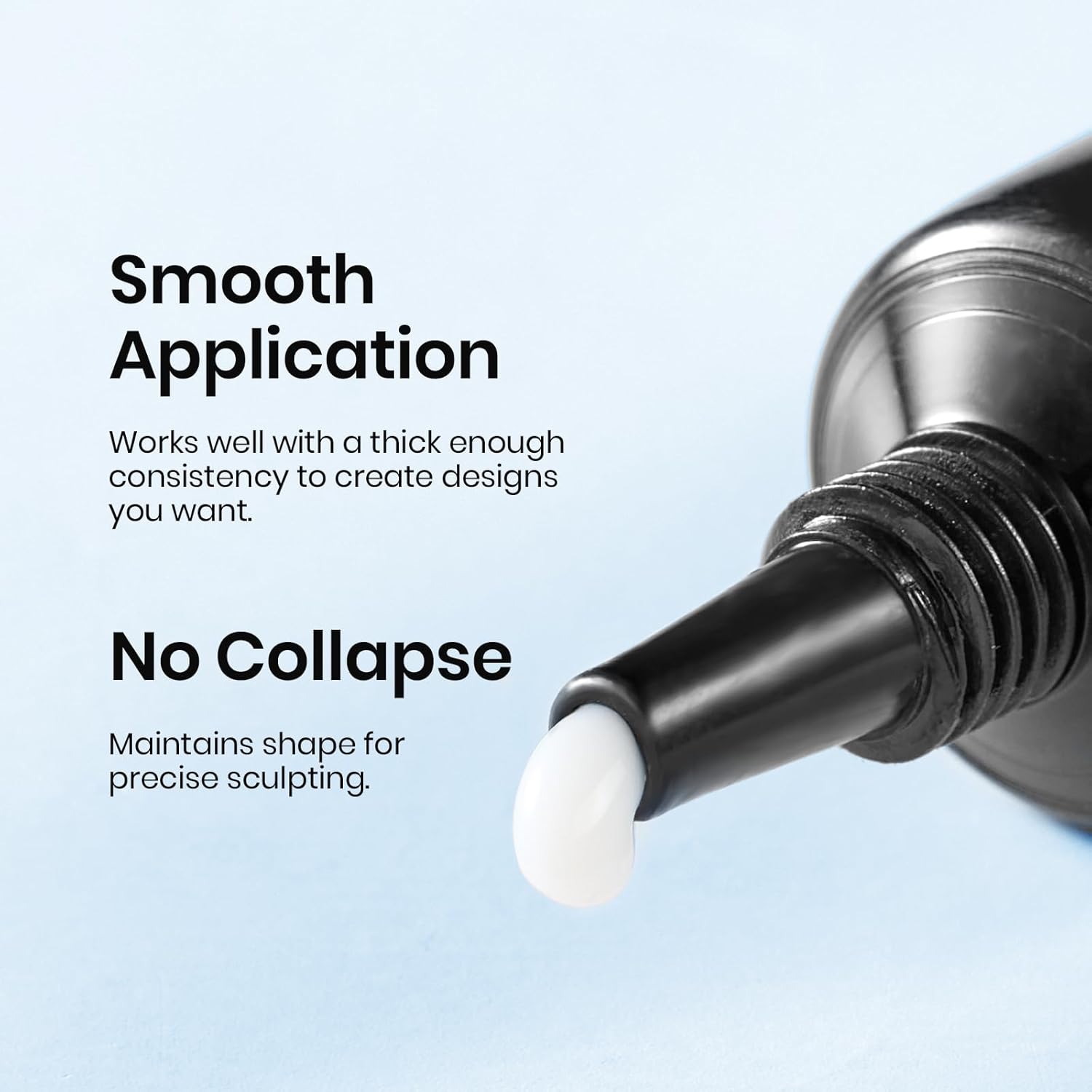 Beetles Sculpting Gel 3D Nail Art - Halloween White No Wipe Nail Polish 3D Rhinestone Building Multi-Function Drawing Gel for DIY Manicure Designs-BrightBean Baby