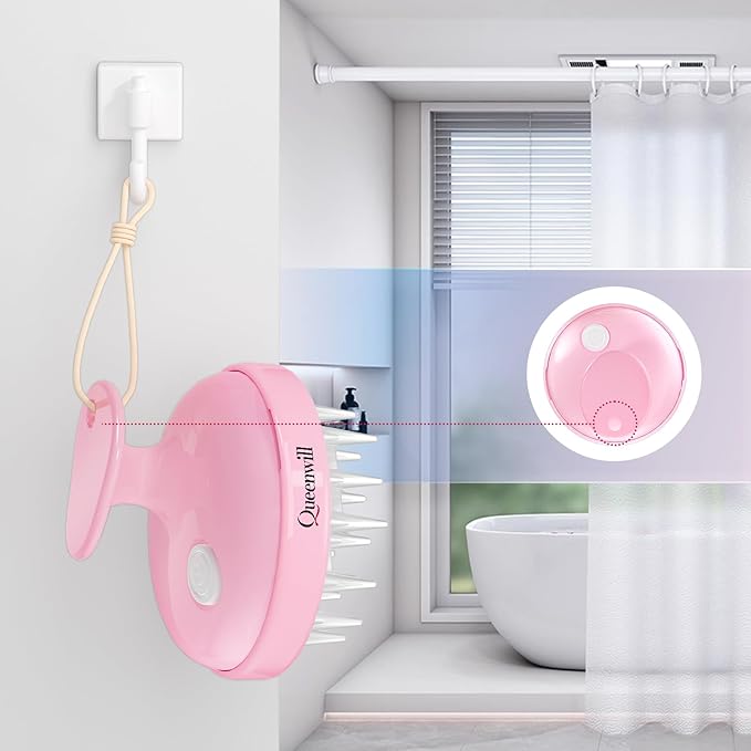 Electric Cordless Hair Scalp Massager, Portable Head Scratching Scrubber with 2 Modes Vibration Comb for Hair Growth, Deep Cleansing and Stress Relaxation-BrightBean Baby