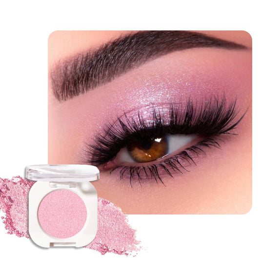 Single Glitter Shimmer Sparkle Eye shadow Palette Makeup, Pink Shimmer Eyeshadow for Women, Pigmented Waterproof Sombras Para Ojos, Vegan, Talc, Paraben & Cruelty Free, 29-BrightBean Baby