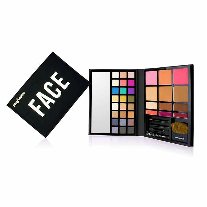 Profusion Cosmetics - Face - Professional Eyeshadow Lip Gloss Blush Highlighter Bronzer Eyebrow Wax Powder Eyeliner Pencil, Brushes Included Makeup Set-BrightBean Baby