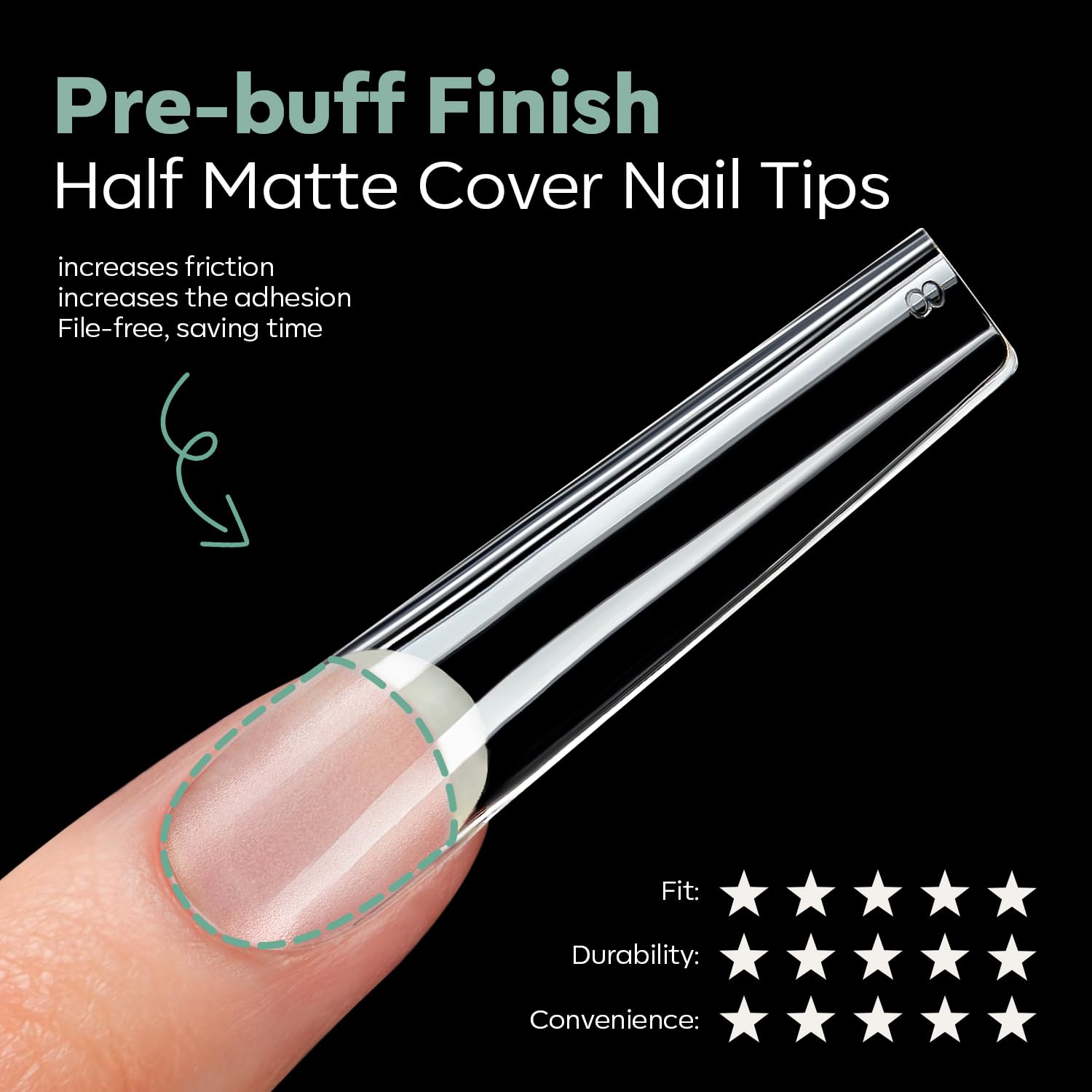 modelones Long Square Nail Tips, 3XXXL Straight Pre-shaped Soft Gel Tips Fake Nails False Acrylic Clear Full Cover Press on Extension Kit Gel Manicure DIY at Home 216PCS 12Sizes-BrightBean Baby