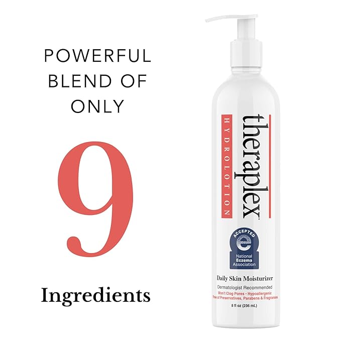 Theraplex Hydrolotion - Dermatologist-Recommended Eczema Lotion, Best Lotion for Severely Dry Skin, Body Lotion without Chemicals, Hypoallergenic, 24-Hour Hydration for Sensitive Skin 2 Pack-BrightBean Baby