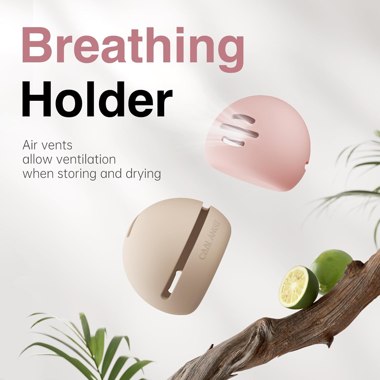 2Pcs Makeup Sponge Holder Silicone Beauty Sponge Holder Makeup Blender Case for Travel 2 in 1 Stand Storage For Quick Drying Khaki+Khaki-BrightBean Baby