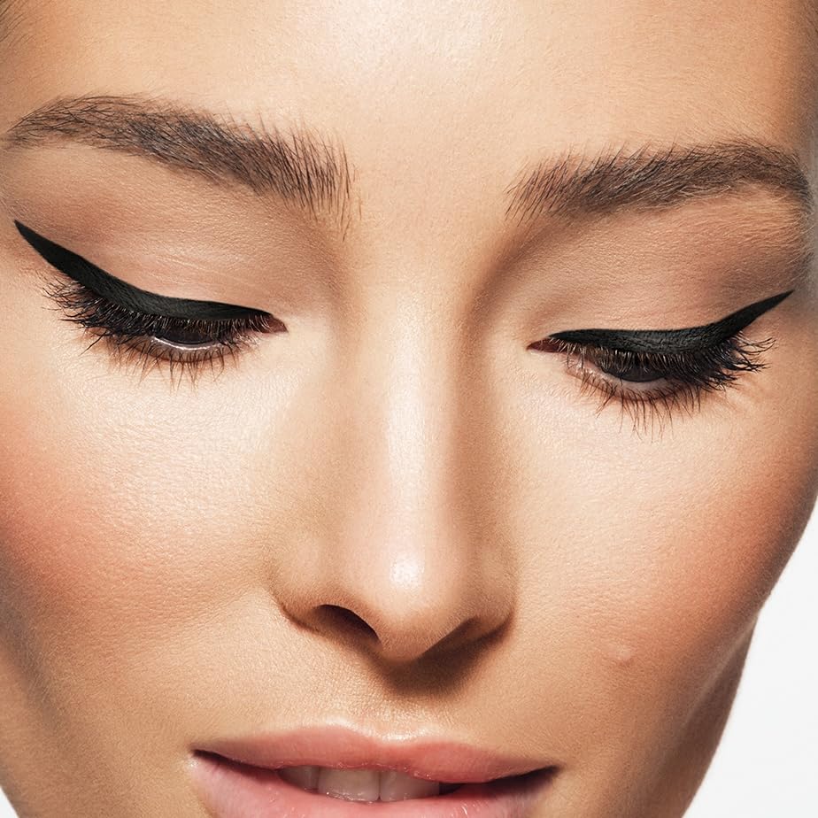 MAKE Beauty Smudge-Proof Felt Tip for Precise Application of Lines, Wings, and Graphics. Long Lasting Eye Liner, Liquid Line Waterproof Felt Tip Eyeliner - Onyx-BrightBean Baby