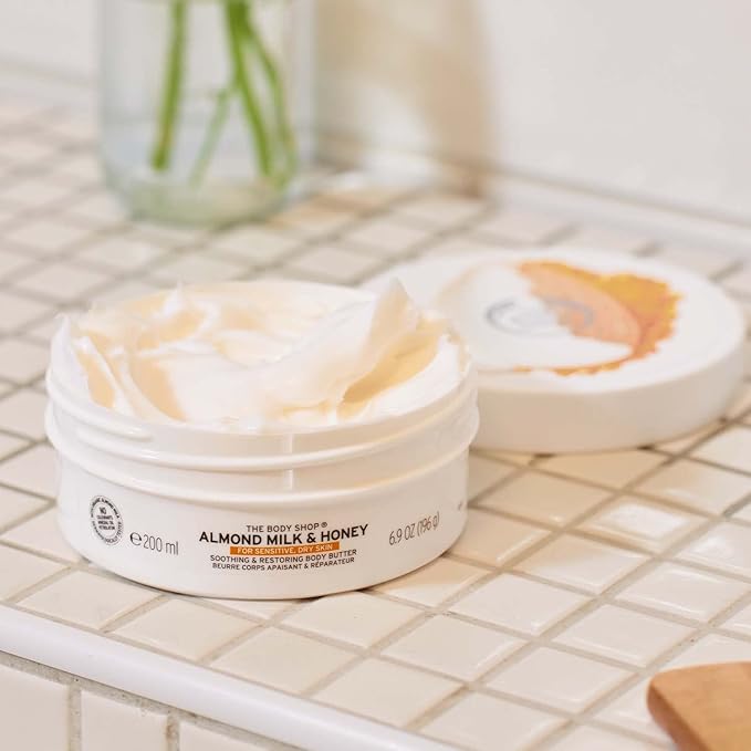 The Body Shop Almond Milk Body Butter – Hydrating & Moisturizing Skincare for Dry and Sensitive Skin – Vegan – 1.7 oz-BrightBean Baby