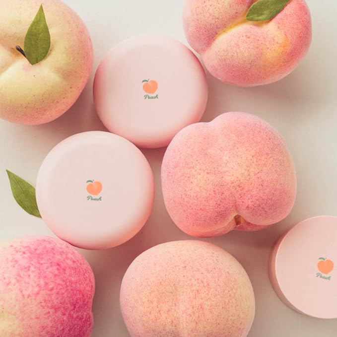 SKINFOOD Peach Cotton Pore Blur Pact - Sebum Control Pack with Silky Texture - Long Lasting Makeup Fixing - Pore Primer with Mineral Powder for Oily Skin - Pore Quick Minimizer-BrightBean Baby