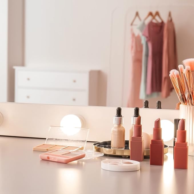 VOCOSTE 4 Pcs Makeup Spatula Mini Spoon, Eye Cream Massage Sticks Beauty Scoop, for Facial Cosmetic Face Cream, Moon Shape 2.13"x0.51", Rose Gold Tone-BrightBean Baby