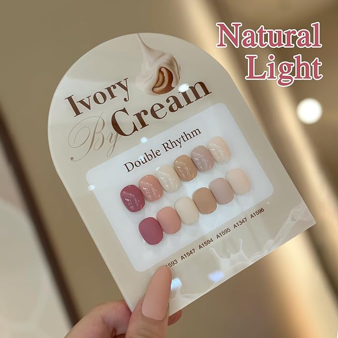 Double Rhythm 6 Pcs 15 ML Gel Polish Set Same Color Same Bottle Soak Off Gel Polish Kit Nail Art Manicure Salon DIY at Home for Women (Light Dark Nude Beige Cream Pink-T6-18)-BrightBean Baby