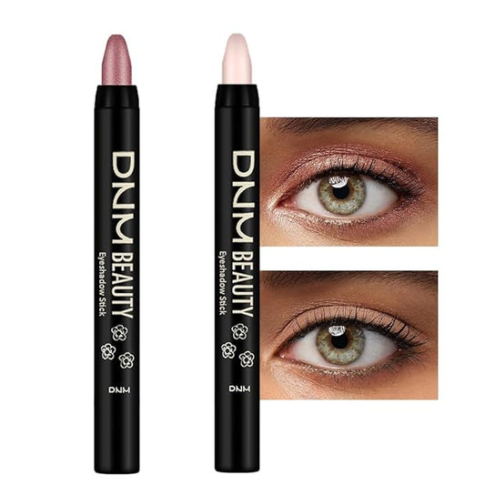 Kaely 2Pcs Cream Eyeshadow Sticks Set for Eyes Waterproof,Rose Shimmer & Desert Matte Eye shadow Stick Pencil Pen Bulk sombras en crema para ojos 27+28-BrightBean Baby