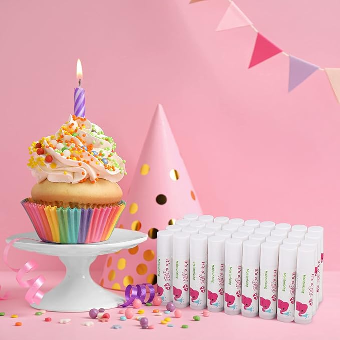 50 Pcs Pink Elephant Favors Baby Shower Lip Balm Party Supplies Bulk for Girls Guests It's a Girl Baby Shower Gifts Gender Reveal Favors Prizes Souvenirs Winners Thank You Appreciation Gifts-BrightBean Baby