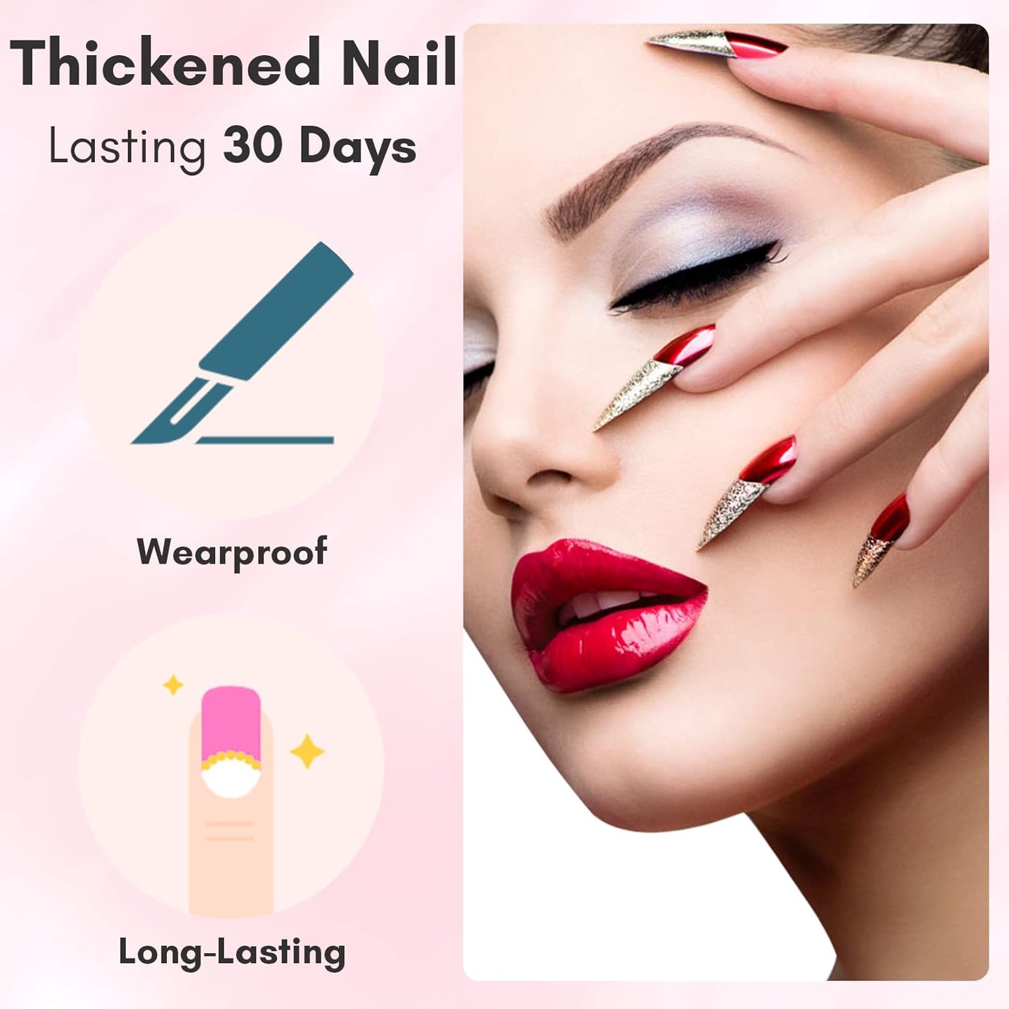 Makartt Gel Nail Strengthener Reinforce Polish, Nail Strengthening Repair Polish Nail Hardener for Treating Weak Damaged Peeling Nails Clear Soak Off Gel Lacquer Long Lasting Professional DIY Nail Art-BrightBean Baby
