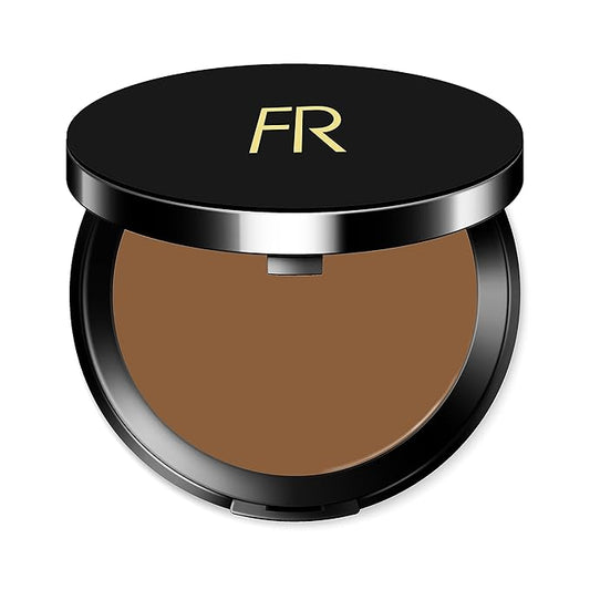 Cream To Powder Foundation by Flori Roberts, Full Coverage for Women of Color or Deeper Skin Tones, Long Lasting Makeup, Matte Finish, Covers Uneven Complexion and Hides Imperfections, 0.30 oz-BrightBean Baby