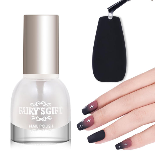 Matte Top Coat Nail Polish,Quick Dry Nail Lacquer Top Coat, Powder-Resist Matte Finish for Detail Chrome Powder Painting,Nail Lacquer for Manicure & Nail Art, Salon-Quality-BrightBean Baby