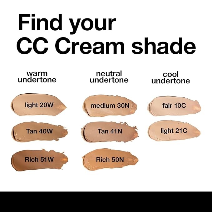 Palladio Full-Coverage Color Correction CC Cream, Oil-Free with Peptides & Vitamin C, Best for Correcting Redness and Uneven Skin Tone, Buildable Foundation Coverage (Light 22N)-BrightBean Baby