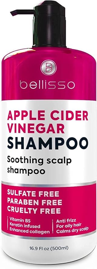 Apple Cider Vinegar Shampoo - Sulfate Paraben and Silicon Free Anti Dandruff Product for Women and Men - Deeply Moisturizing Formula - Dry Scalp Treatment for Oily Hair – Professional Grade Products-BrightBean Baby