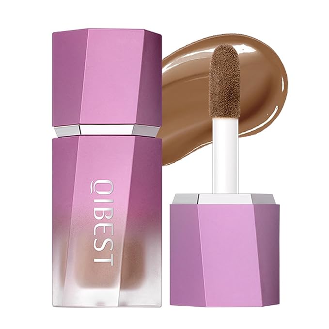 Soft Liquid Contour Stick, Liquid Face Bronzer Stick Built-in Sponge Tip, Cool Toned Liquid Contour for Women and Girl, Lightweight Blendable Cream Bronzer Stick Makeup,05 Bronzer-BrightBean Baby