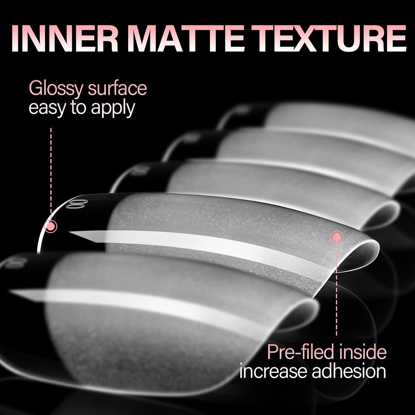 AILLSA Short Square Nail Tips, Fake Thickened Half Matte Nails Tips, Pre-shaped Press on False Nail Tip for Nail Salon 450PCS 15 Sizes with Storage Box-BrightBean Baby