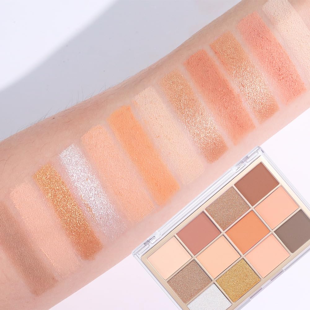 Nude Brown Maroon Bronze Eyeshadow Palette,Natural Neutral Soft Small Cream Eyeshadow Palette,Eye Shadow Palette Long Lasting Naturing-Looking Make Up Pallets for Women,Vegan-BrightBean Baby