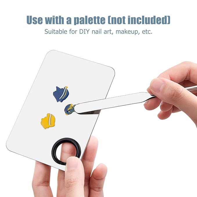 Stainless Steel Makeup Spatula, Liquid Foundation Spatula Stainless Steel Ergonomic Nail Art Stirring Tool Makeup Artist Makeup Tool-BrightBean Baby