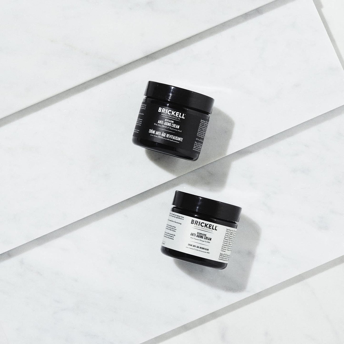 Brickell Men's Day and Night Anti Aging Cream Routine, Natural and Organic, Scented, Skincare Gift Set-BrightBean Baby