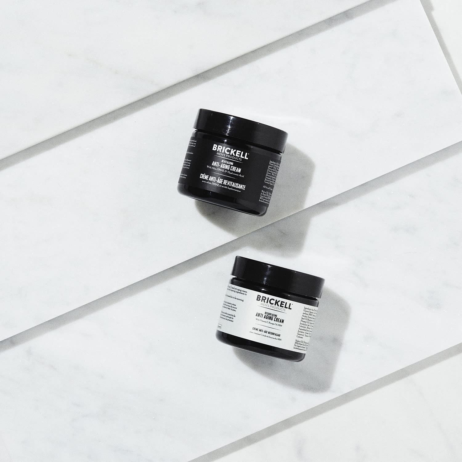 Brickell Men's Day and Night Anti Aging Cream Routine, Natural and Organic, Scented, Skincare Gift Set-BrightBean Baby