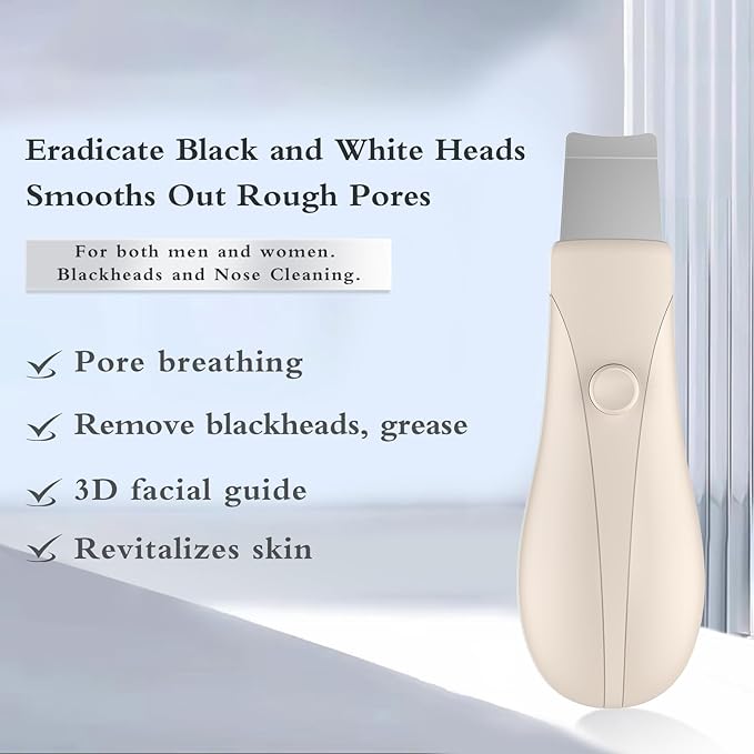 Skin Scrubber Face Spatula Skin Spatula Pore Cleaner Blackhead Remover Tools for Facial Deep Cleansing Skin Care Tool for Men and Women (Beige)-BrightBean Baby