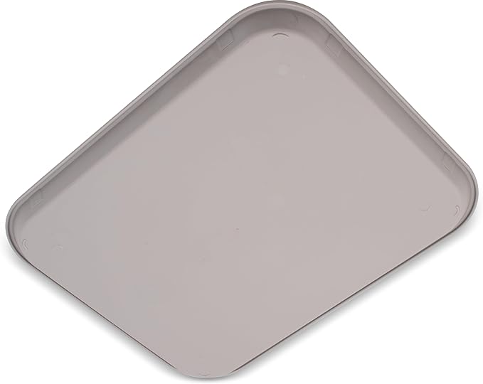 Carlisle FoodService Products Cafe Plastic Fast Food Tray, 14" x 18", Gray, (Pack of 12)