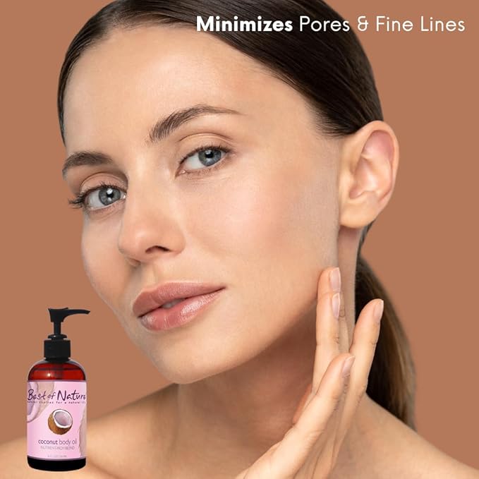 Best of Nature 100% Pure Fractionated Coconut Oil - Liquid MCT Massage & Body Oil, Unscented Moisturizer for Hair, Skin, Face, Aromatherapy Carrier for Essential Oils, 5 Gallon Pail (640 fl oz)-BrightBean Baby