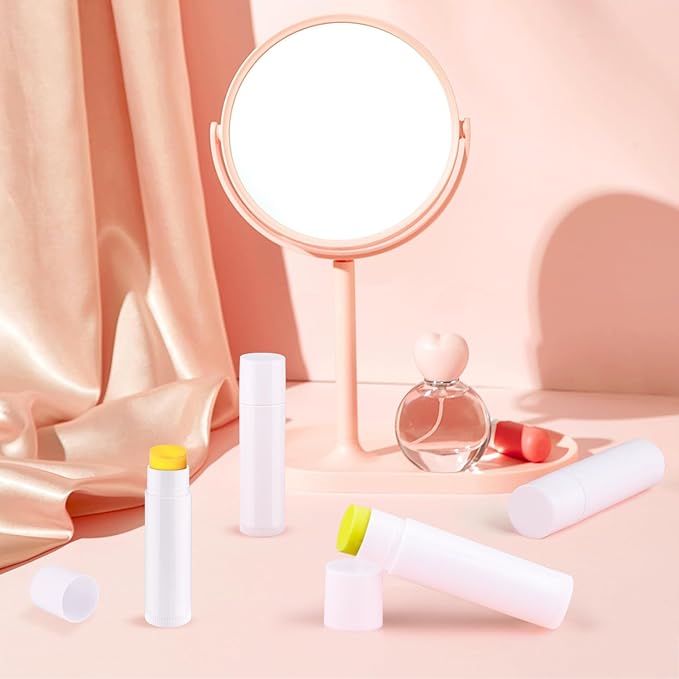 100 Pcs 5.5ml Bulk Empty Lip Balm Tubes Refillable Plastic Lip Gloss Container Travel Lipstick Tubes Chapstick Tubes Holder For DIY Homemade Lip Balm (white)-BrightBean Baby