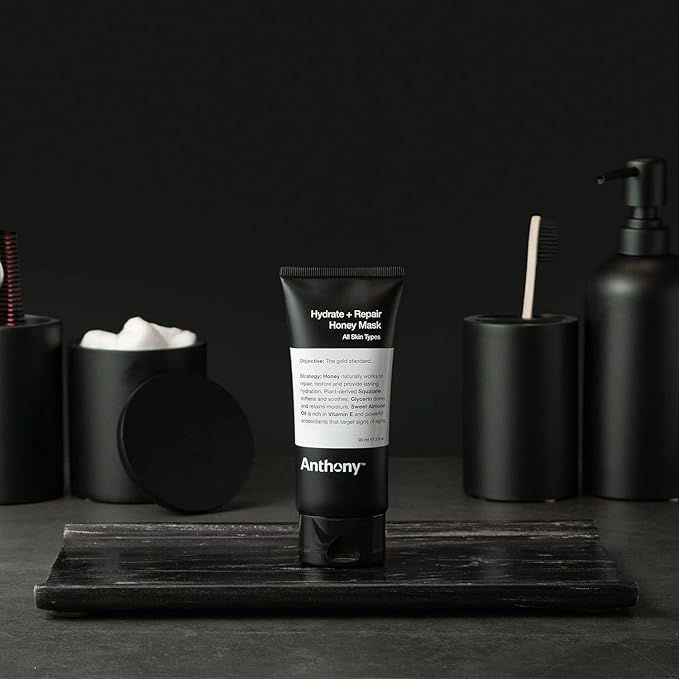 Anthony Hydrate + Repair Honey Mask, Stimulates Your Skin and Opens Pores with Honey, Vitamins C & E, Glycerin, Sweet Almond, Squalane, and Calendula, Soothes and Moisturizes Dry to Normal Skin - 3 Oz-BrightBean Baby