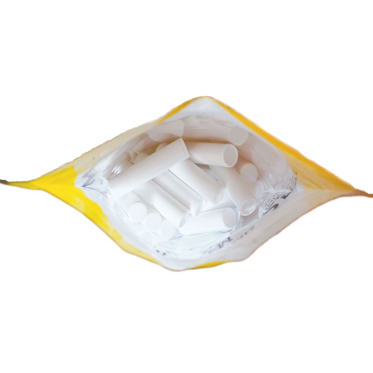 50 White Lip Balm Containers Tubes, BPA Free, Made in USA Round Tubes, 0.15 oz, 100% with White Caps, For DIY Lipstick homemade Lip Balm by Mary Tylor Naturals (50, white)-BrightBean Baby