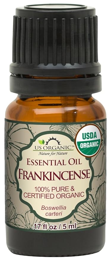 US Organic 100% Pure Frankincense (Boswellia Carteri) Essential Oil - Sourced from The Horn of Africa, USDA Certified Organic, Use Topically or in Diffuser, Perfect for Yoga or Meditation (5 ml)-BrightBean Baby