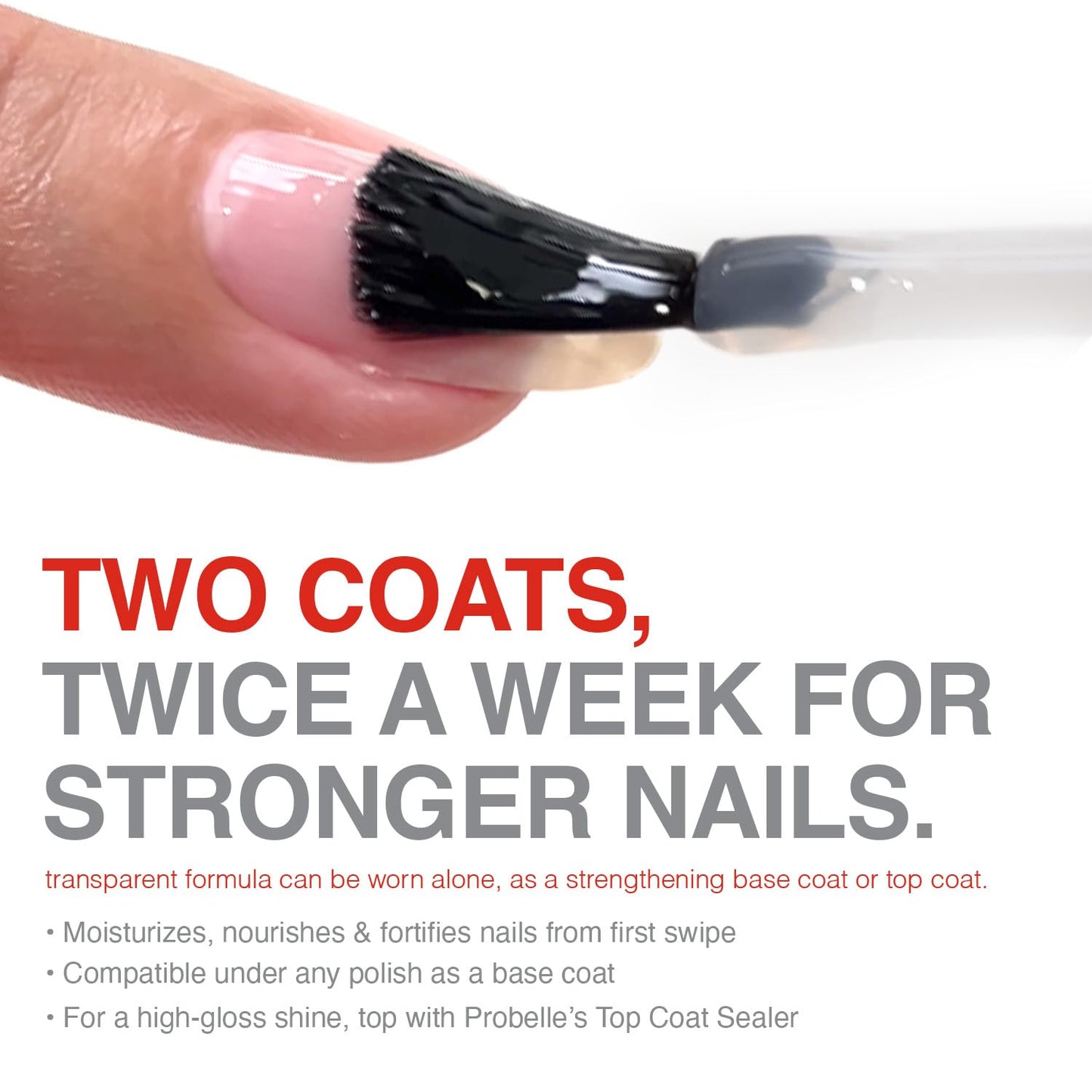 Probelle Nail Strengthener and growth, Natural Nail Strengthening Clear Nail Polish Repair Treatment, Nail Growth & Conditioning, Stops Splits, Chips, Cracks & Strengthens Damaged and Thin Nails-BrightBean Baby