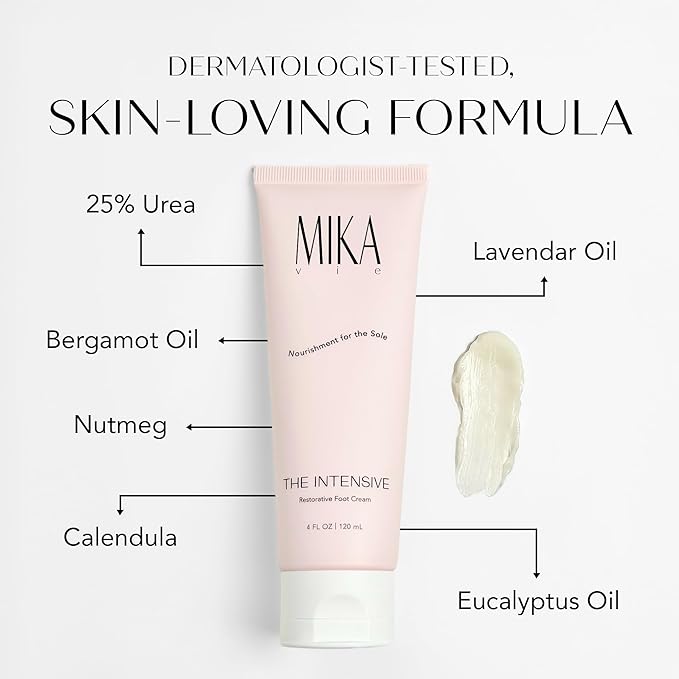 Luxury Foot Cream for Dry Cracked Heels | 25% Urea Cream for Feet with Vitamin E | Foot Moisturizer & Cracked Heel Treatment | Naturally Scented, Paraben and Phthalate Free-BrightBean Baby