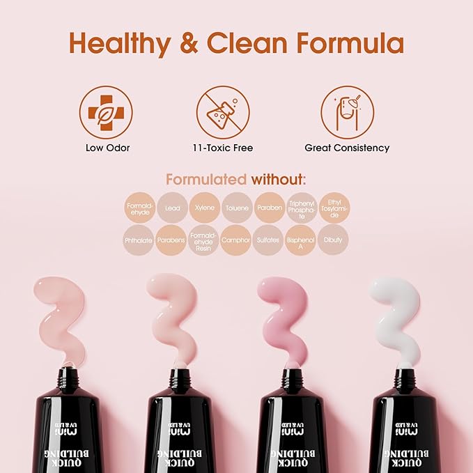 ROSALIND Poly Nail Gel Kit -14 Colors +72 Nail Art Accessories kit Clear Nude Poly Nails Gel Kit Starter Kit with Mini UV Lamp Slip Solution Basic Tools for Beginners with Everything-BrightBean Baby