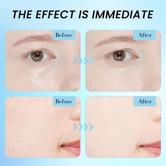 Oil-Controlled Matte Finish Powder: Silky, Skin-Adhering, Natural, Long-lasting, and Dimensional Pressed Powder Compact with Mini Powder Puff for Long-Lasting Makeup-BrightBean Baby