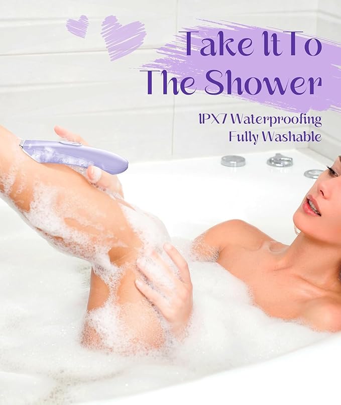 Bikini Trimmer for Women - Painless Pubic Hair Trimmer with 3 Shaving Speeds, IPX7 Waterproof Electric Razor, Cordless Women’s Bikini Shaver for Sensitive Skin-BrightBean Baby