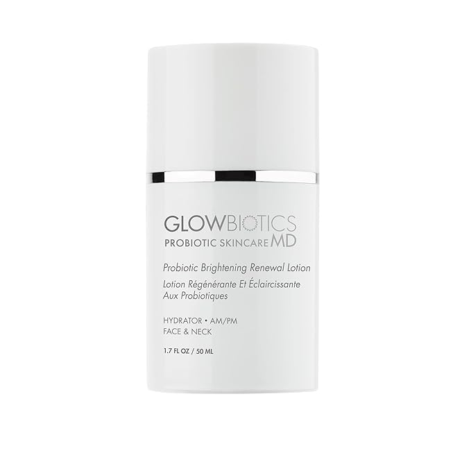 Glowbiotics Probiotic Brightening Renewal Lotion, Lightweight, Hydrating Daily Face Moisturizer, Anti-Aging with Hyaluronic Acid & Green Tea, 1.7 Fl Ounce-BrightBean Baby