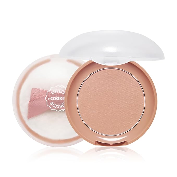 ETUDE Lovely Cookie Blusher #BE101 Ginger Honey Cookie 4g | Glowing & Natural Powder Blush with Long-Lasting Sebum Control | Easy Application | Puffy Cushion for a Lovely Makeup Look-BrightBean Baby