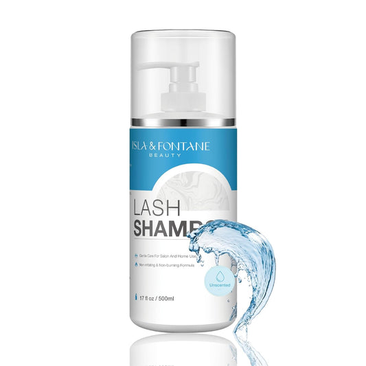 Isla & Fontane Lash Shampoo Bulk – Multi-Scent Series – 17 fl oz / 500ml | Gentle Eyelash Cleanser for Lash Extensions | Non-Irritating | Professional Lash Bath Foam For Salon And Home Use (Unscented)-BrightBean Baby