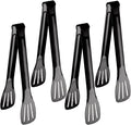 4 PCS Serving Tongs Black Tongs 9 Inch Serving Utensils Stainless Steel Serving Tongs for Salad Buffet Appetizer Dessert Tong for Food Parties