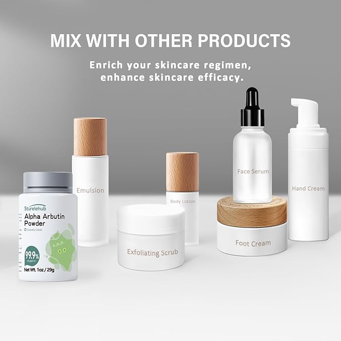 Alpha Arbutin Powder, 1OZ 99.9% Purity, Cosmetic Grade, Alpha Arbutin Powder for Homemade Cosmetics-BrightBean Baby