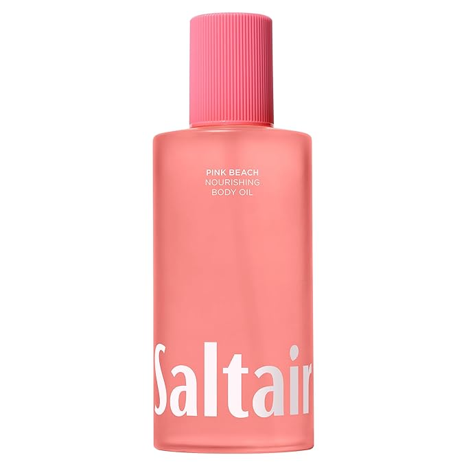 Saltair Body Oil. Jumbo Size Pink Beach After Shower and Bath Oil Moisturizer for Women and Men. Botanical, Non-Greasy, and Well-Absorbing Lotion for Hydrating Dry Skin. 10oz Bottle-BrightBean Baby