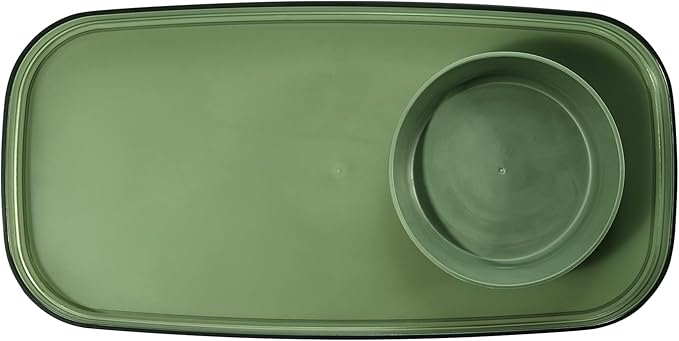 madesmart dipware Small Serving Plate, Collapsible & Removable Dip Bowl for Salsa, Queso, Sald, Olives, Premium Dishwasher & Microwave Safe, Multipurpose Plate & Bowl, Olive