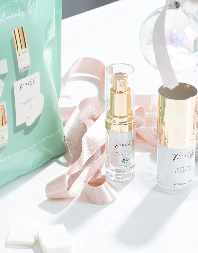 Xtreme Lashes Extend Your Beauty Rituals - Eye Treatments Kit - Lash Extension Safe, includes Serum, Under Eye Gel Patches, Cleanser, and Cosmetic Sponges-BrightBean Baby