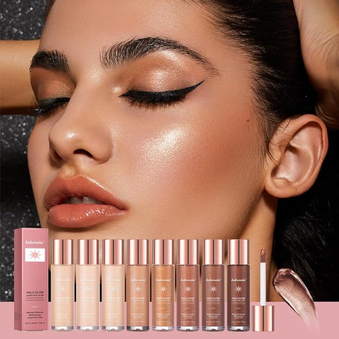 Halo Glow Liquid Face Filter, Complexion Booster For A Glowing, Soft-Focus Look, Infused With Hyaluronic Acid, Vegan & Cruelty-Free 1.06 OZ/31.5ml -07-BrightBean Baby