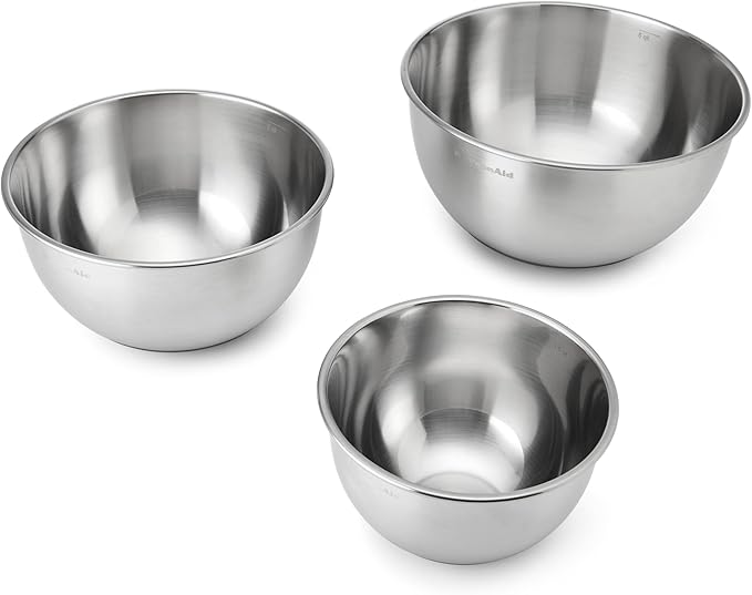 KitchenAid Stainless Steel Mixing Bowls, Set Of 3